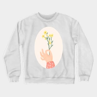 Hand flower Crewneck Sweatshirt